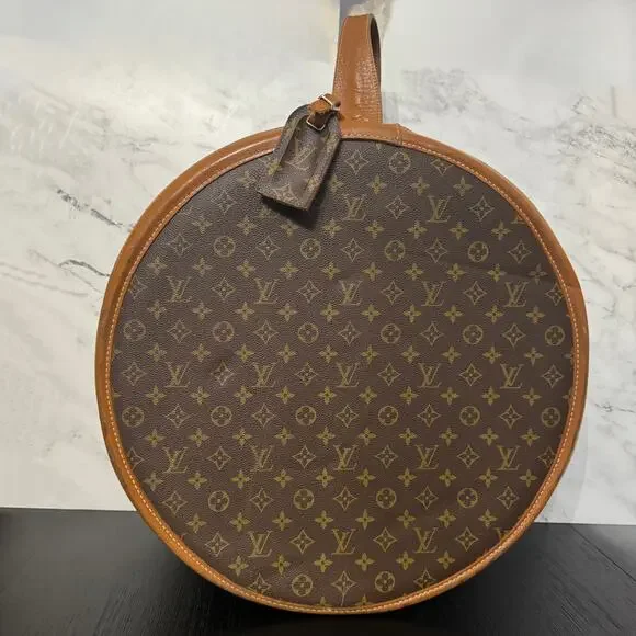 Louis Vuitton French Co. Hat Box bag Vintage Boite Chapeau monogram LV trunk - Picture 2 of 16